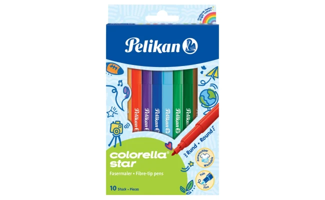 Pelikan Colorella Star, Fiber-Tip Pack of 10